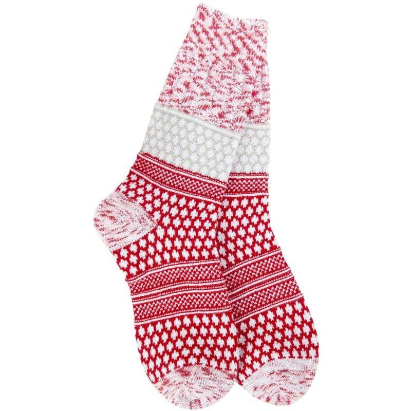 Peppermint Textured Crew Socks